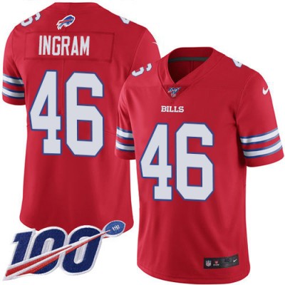 Nike Buffalo Bills #46 Ja'Marcus Ingram Red Men's Stitched NFL Limited Rush 100th Season Jersey